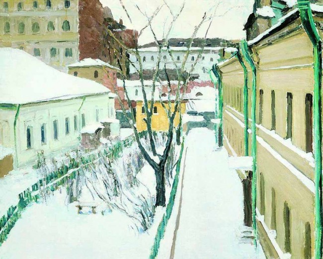 Сочинение по картине: Грабарь - "Московский дворик"